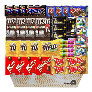 발렌타인데이 9종 초콜릿모음 선물상자 사무실간식 (엠앤엠즈피넛4+엠앤엠즈밀크4+트윅스4+스니커즈피넛4+몰티져스4+멘토스4+초코마시멜로4+콴타브레이크4+가나4), 1개, 475g