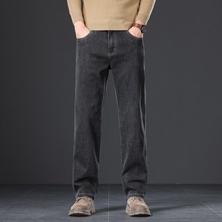 男士直筒寬鬆牛仔長褲