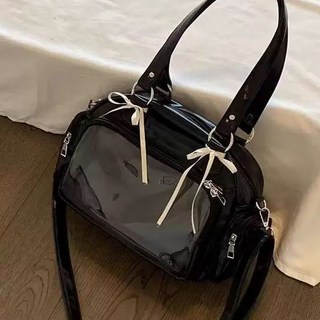 吧唧痛包二次元日系制服包JK單肩包大容量痛包斜挎百搭穀子痛包, 銀色,包包+肩帶+扎板