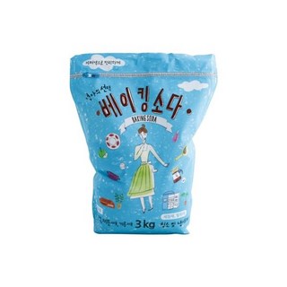 엄마의선택 베이킹소다 3kg/표백제/욕실/청소/베이킹/대용량/다목적/얼룩/제거/과일/세척, 3kg, 1개