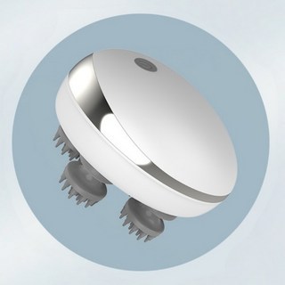 YUEMEIYD 진동 스트레스 해소 두피마사지기 방수 두피관리기 강도 조절 휴대용 두피홈케어, 화이트, YK