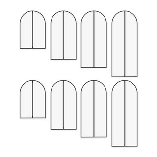 브로상회 먼지차단 반투명 블랙테두리 의류커버 혼합 세트(중+대+특+초특 각 2p), 1개