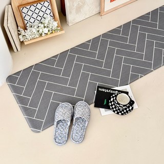 데보코 헤링본 주방매트, 그레이, 1개