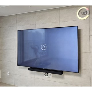 티라미슈 국산 벽걸이 티비 무타공 사운드바 거치대 LG 삼성 호환 TV 사운드바 선반 브라켓, 1개