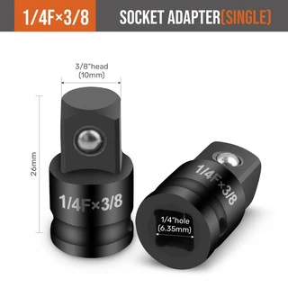 하이 스펙 1/6pc 1/4 "소켓 어댑터 변환기 감속기 세트 드라이브 공기 충격 장인 래칫 스패너 렌치 키 3/4", 01 CHINA, 03 1-4 to 3-8