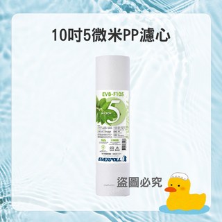【EVERPOLL】F-105 10吋 5微米 PP濾心, 1個