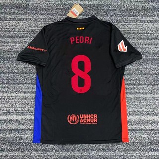 2425巴薩客場球衣 球迷版足球服 可定制, 1個, 客場單上衣8號佩德里M