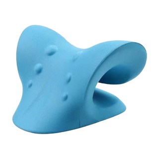 경추 목안마 마사지 뒷목 누워서 스트레칭 목 지압, 블루, 1개
