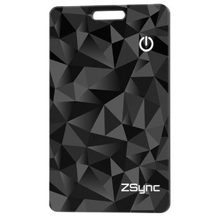 蘋果專用 輕薄無線充電防丟定位卡片, 曜石黑, 1個