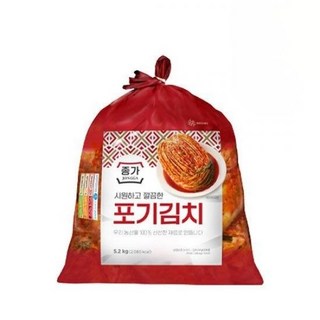 종가 종가집 중부식 포기김치, 종가 종가집 중부식 포기김치 5.2kg, 5.2kg, 1개