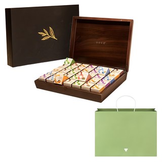 쌍계명차 큐브 우드 35p 선물세트, 전통차 7종 + 쇼핑백, 1세트