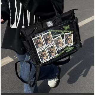 엠스 BIG 콘서트가방 투명포켓 PVC 덕질+ 덕후 + 보부상 크로스 스퀘어 숄더백 덕후가방