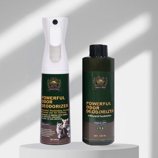 클리즈 천연 네추럴 무향 강아지 고양이 반려동물 탈취제 세트 리필 본품, 1개, 800ml