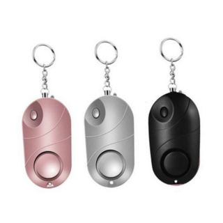 호신용 경보기 자기 방어벨 용품 휴대용 경보기 여성 열쇠고리 어린이 경고음 알람벨 손전등 야외 활동, 실버 BL10696