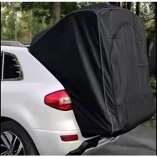 BMW X5 F15 適用車尾門蚊帳遮陽防雨車尾帳篷-休旅車必備, 黑色