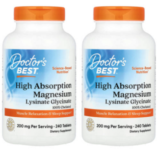 [닥터스 베스트] 고흡수 킬레이트화 마그네슘 (8개월분), 2개, 240정