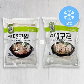 [굿챈스]냉동 대구알+대구곤 800g 알탕 동태탕 고니 곤이, 1.6kg, 1세트