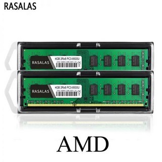 Rasalas AMD 데스크탑용 메모리 RAM DDR3 8G 4G 2G 8500MHz 10600MHz DIMM 240 핀 1.5V PC 램, 한개옵션1, 03 DDR3 4G 1066 AMD, 1개