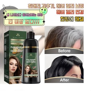 식물성 염색약 염색샴푸 쉽고 빨른 염색제, 블랙, 1개