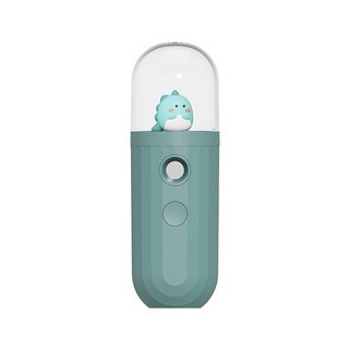 귀염둥이 나노 수분 공급기 USB 핸디형 콜드 스프레이 미니 가습기 페이스 스프레이, 작은 공룡-녹색, 하나