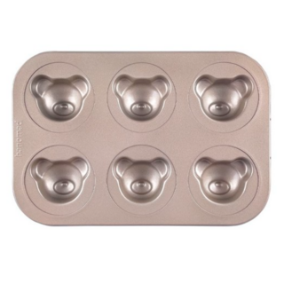 아노마드 아기 곰돌이 모양 마들렌틀 팬 6구, 3개