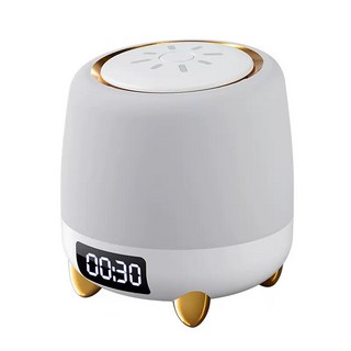 遙控鬧鐘小夜燈 三色光源 無極調光 遠程遙控LED小夜燈 床頭燈 鬧鐘時鐘, 1200mAh鬧鐘小夜燈, 白色