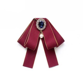 女士領花百搭蝴蝶結職業領結珍珠吊墜學院風領結12*12cm日式jk領帶