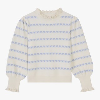 로엠걸즈 [NC수원터미널점] 블루 하트 볼륨 스웨터 RGKA24W6P