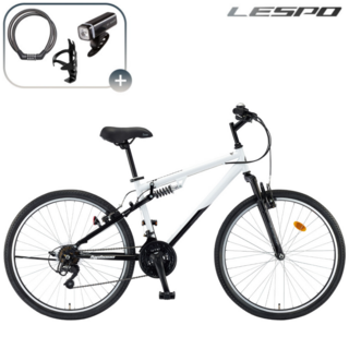 2026 삼천리 레스포 26 태풍 DX 자전거 21단 입문형 MTB자전거 학생 산악용 99% 조립, 1개, 169cm, 화이트/블랙 (99%조립)