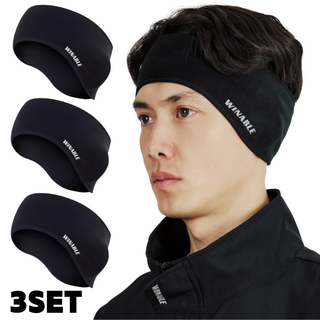 3set 윈어블 밴드형 귀마개 스포츠 밴딩형 귀마개 러닝 라이딩 야외작업, 밴딩형 귀마개 블랙, 3개