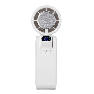 勁祥科技650高速扇高速手持小風扇折疊便攜USB充電風扇迷你掛脖風扇, 白色
