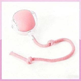 꼬리가 있는 인터랙티브 고양이 및 소형견 장난감 자동 롤링 USB 충전식 스마트 마우스 - Juguete Interactivo para Gatos y Perros Peque, 핑크