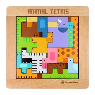 고려베이비 동물 테트리스 동물 퍼즐 원목장난감 교구, 1개