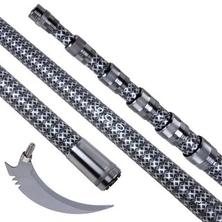 민물낚시 휴대용 접이식 장대봉 장대낫 3m-11m 낫 수초제거기, 6M(낫포함)