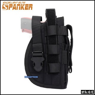 野戰搖滾-生存遊戲 SPANKER 戰術手槍套 腰掛槍套 黑色/遊騎兵綠色 可搭配腿掛槍套 右手槍套 Glock M9, 黑色, 1個