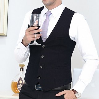 WEISHTON 黑色西裝背心 商務正式馬甲 質感面料 舒適內襯 多尺寸可選