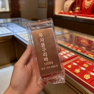 프라임 구리바1kg 1kg 선물용 금괴 999 소장용 디자인, 999 순동 1000g, 1개, 1g