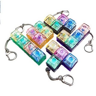 티엘에스 LED 불빛 키보드 딸깍이 키링, 5개