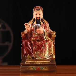 台灣熱銷 爆款 仿銅文昌神像供奉家用擺件12寸文曲星君書房工藝品擺設樹脂佛像 家用 佛堂 佛像擺件 神明擺件, 1個, 12寸30厘米高