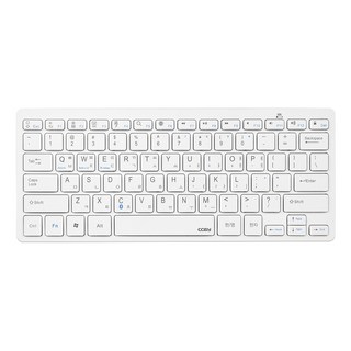 코시 태블릿PC 휴대폰 무선 블루투스 텐키리스 키보드, 화이트, KB4072BT