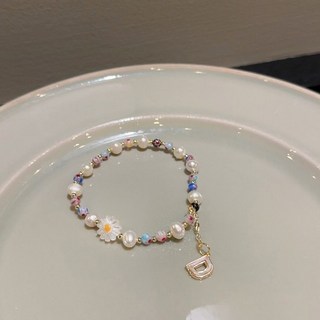 天然海貝珍珠手鏈 法式浪漫優雅精緻禮物 夏季小清新復古裝飾手鏈