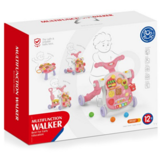 하늘썬별 4 in 1 과일 걸음마 붕붕카 러닝테이블 푸쉬카 걸음마보조기, PINK(핑크), 3개