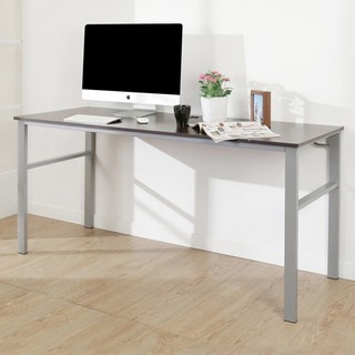 環保低甲醛防潑水160公分穩重型工作桌/電腦桌, 胡桃木