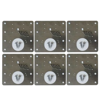 리폼플러스 스텐사각 경첩보강 플레이트 철판피스제공 베이스판 경첩수리, 스텐사각경첩보강플레이트(6개), 6개, 스텐사각경첩보강플레이트