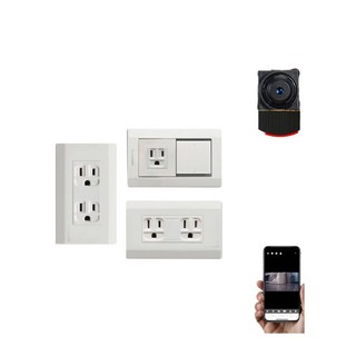 P9獨家無孔 防偵測去反光 針孔插座 智能通知 自動夜視 收音超強 WiFi針孔 微型攝影機 密錄器（寶力數位華夏店）, 1個, 3傳統鏡頭,FHD版, +64G