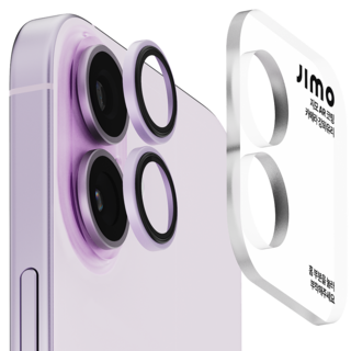 지모 아이폰 AR 빛번짐 방지 메탈 카메라 렌즈 강화유리 보호필름 퍼플 라벤더, 1세트