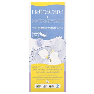 Natracare 유기농 순면 커버가 있는 임산부용 패드 패드 10개입, Natracare유기농순면커버가있는임산부용패드패드10개, 1개