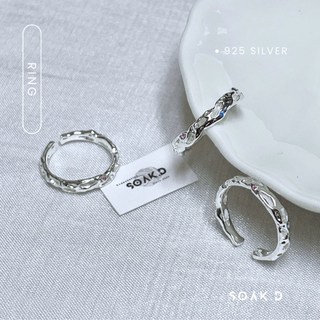 Soak.D 寶藏女孩開口戒指 925純銀 可調節設計 日常搭配推薦