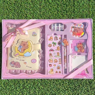 카피바라 귀욤 빅 다이어리 다꾸 꾸미기 세트, 1개, 노랑