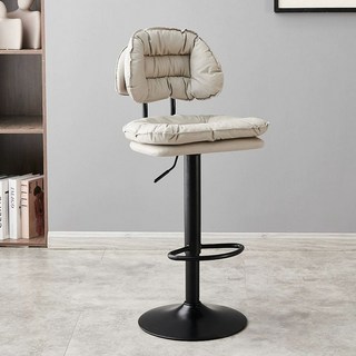 딜러 의자 회전 높이조절 와인바 바스톨 스툴 체어 프론트, 라이트그레이 하이레그